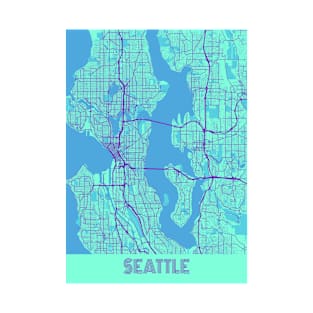 Seattle - United States Galaxy City Map T-Shirt