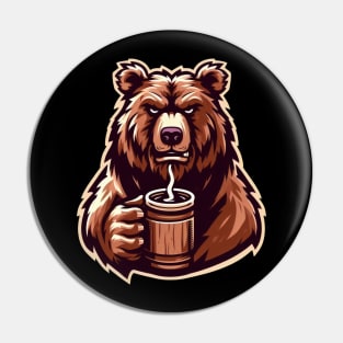 Bear's Morning Brew Pin