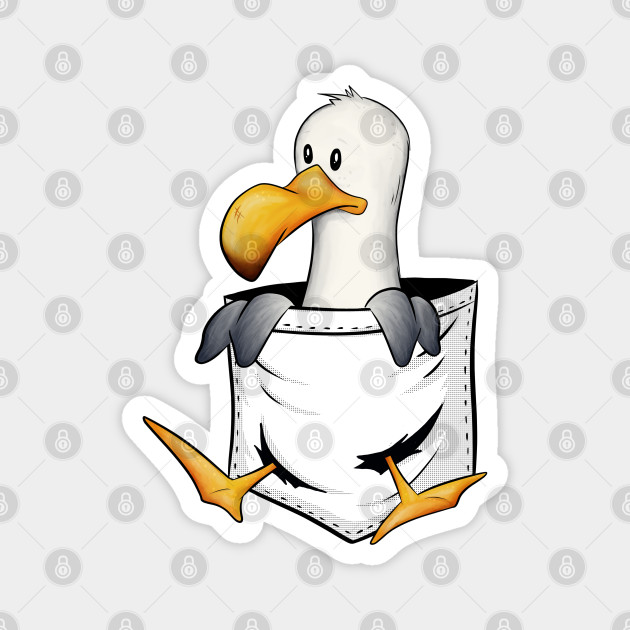 Funny Sea-Bird Drawing Cute Seagull In Pocket - Seagull - Magnet | TeePublic Funny Sea-Bird Drawing Cute Seagull In Pocket - Seagull - Magnet | TeePublic