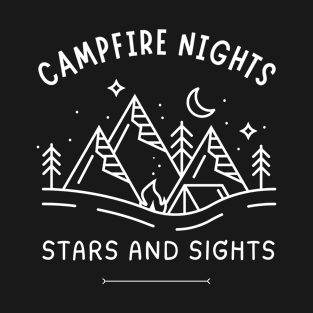 Campfire Nights: Stars and Sights Camp Fire T-Shirt