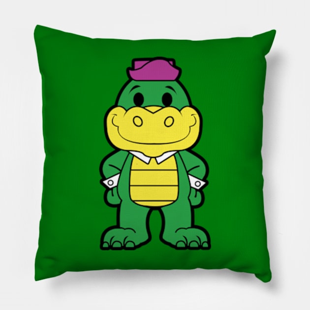 Wally Gator Pillow by mighty corps studio