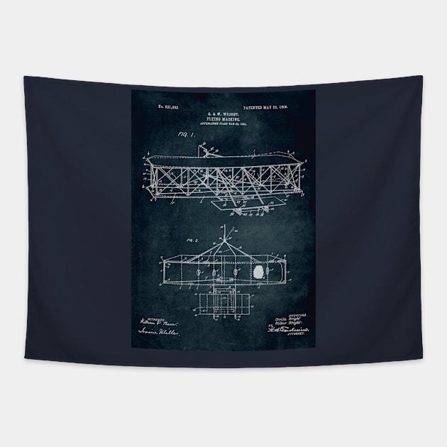 Flying machine Tapestry by xaviervieira