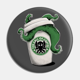 The Call of Coffee Pin