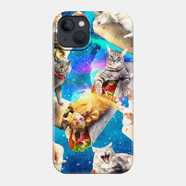 Galaxy Cat Burrito In Rainbow Space - Galaxy Cat Burrito In Rainbow Space - Phone Case