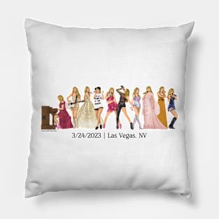 3/24 Vegas Iconic Outfits Eras Lineup Pillow