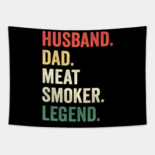 Husband Dad Meat Smoker Legend Grilling Dad Meat Smoking Tapestry