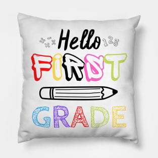 Hello First Grade Back To School Pillow