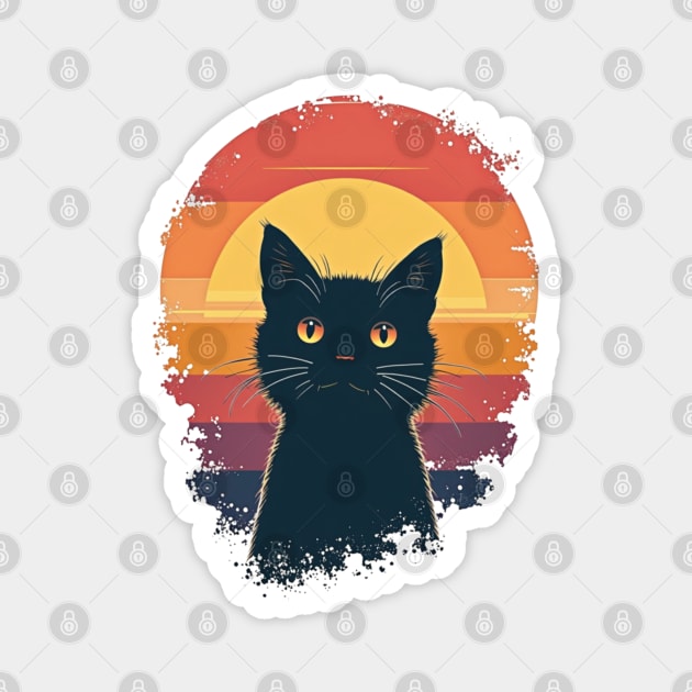 Sunset Silhouette: Midnight Grace Magnet by Steve