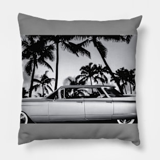 1960 Cadillac Flat Top BW Pillow