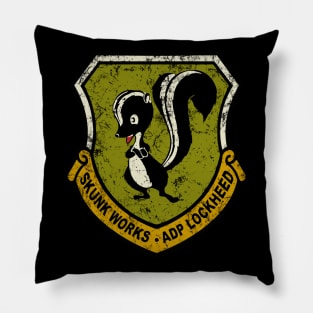 Skunk Works Distressed Vintage Logo Pillow