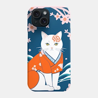 Stylized Japanese Cat Phone Case