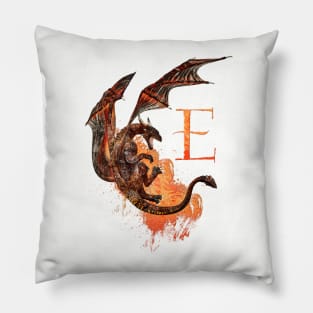 Drachen Buchstabe E Pillow