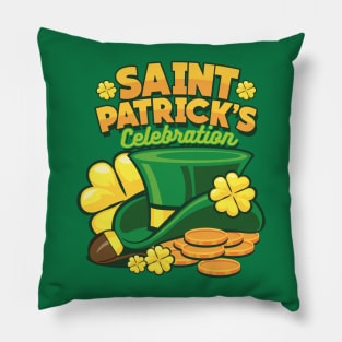 Saint Patrick Celebration - Illustration Pillow