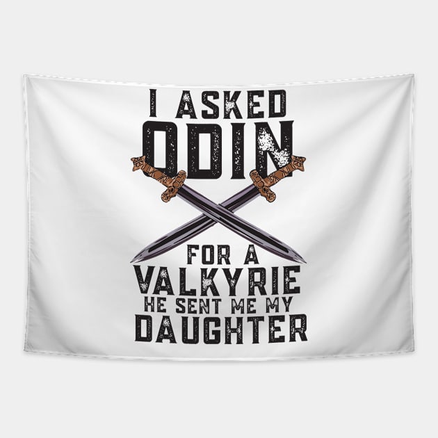 I Ask Odin For A Valkyre Viking Nordic Myth Valhalla Tapestry by Tom´s TeeStore