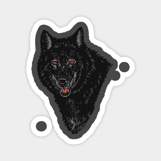 Wolf head Magnet by Iambolders