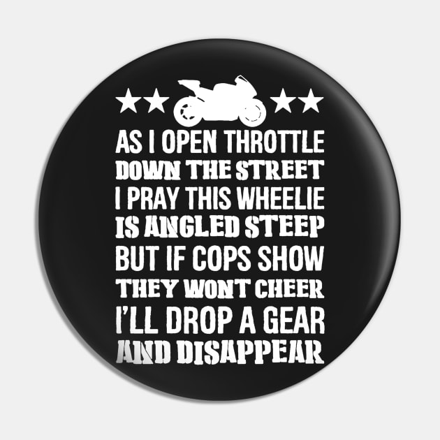 BIKER'S POEM Pin by DesignShirt