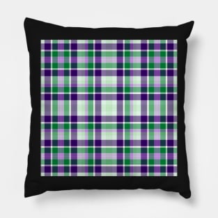 Plaid Purple-Green Pillow