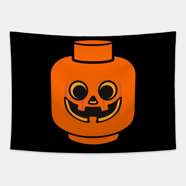 Pumpkin Brickhead Tapestry by chrisraimoart