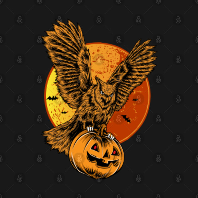 Halloween Owl Pumpkin - Halloween Owl Pumpkin - T-Shirt | TeePublic