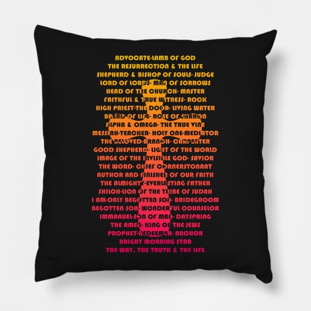 Names of Jesus Pillow by AlondraHanley