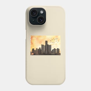 Detroit Skyline Phone Case