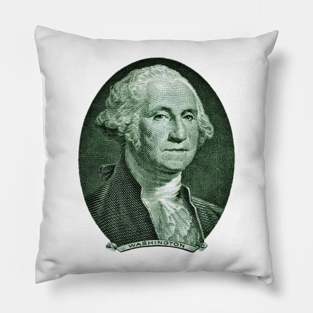 George Washington Patriot Dollar Pillow by Macy XenomorphQueen