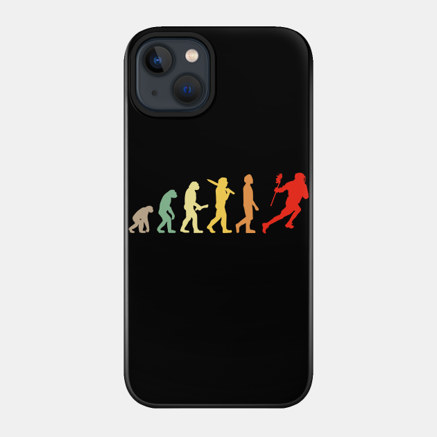 Retro Lacrosse Evolution - Lacrosse Players - Retro Lacrosse Evolution - Phone Case