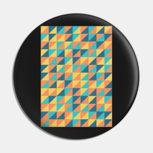 Colorful Square Geometric Pattern Pin