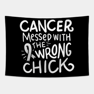 Womens Brain Cancer Survivor  Chemo Gray  Glioblastoma Tapestry