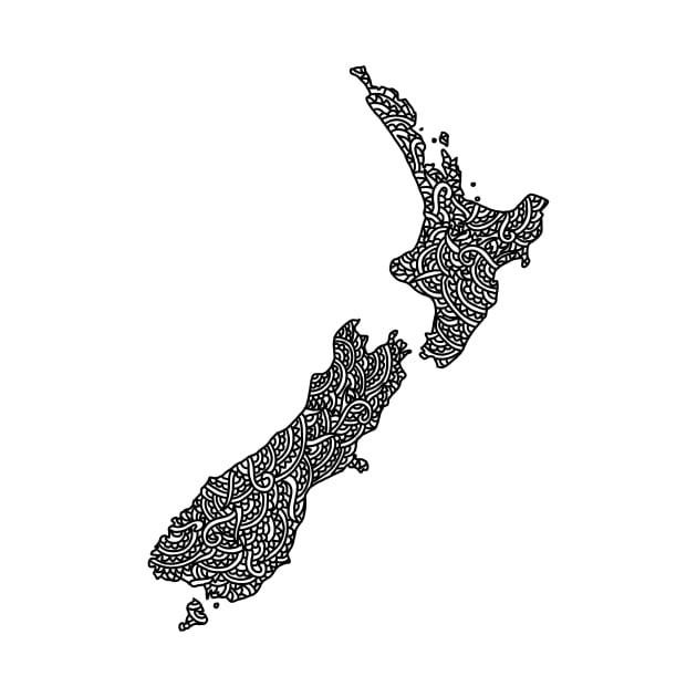 New Zealand Map by Naoswestvillage