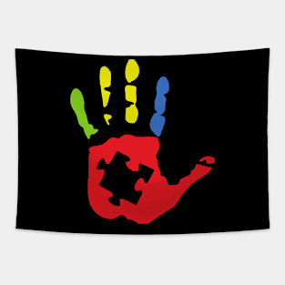 Puzzle Piece Spectrum Logo Tapestry