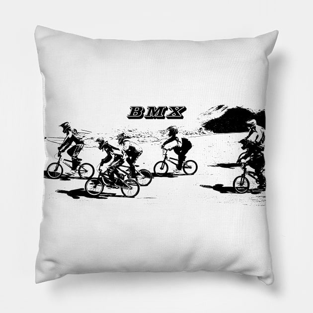 bmx Pillow by rickylabellevie