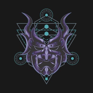 DEMON MASK SACRED GEOMETRY T-Shirt