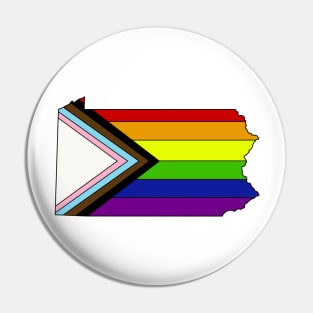 Progress pride flag - Pennsylvania Pin