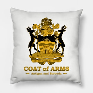 Antigua and Barbuda Coat of Arms Gold Pillow