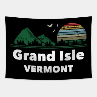 Mountain Sunset Flying Birds Outdoor Grand Isle Vermont Tapestry