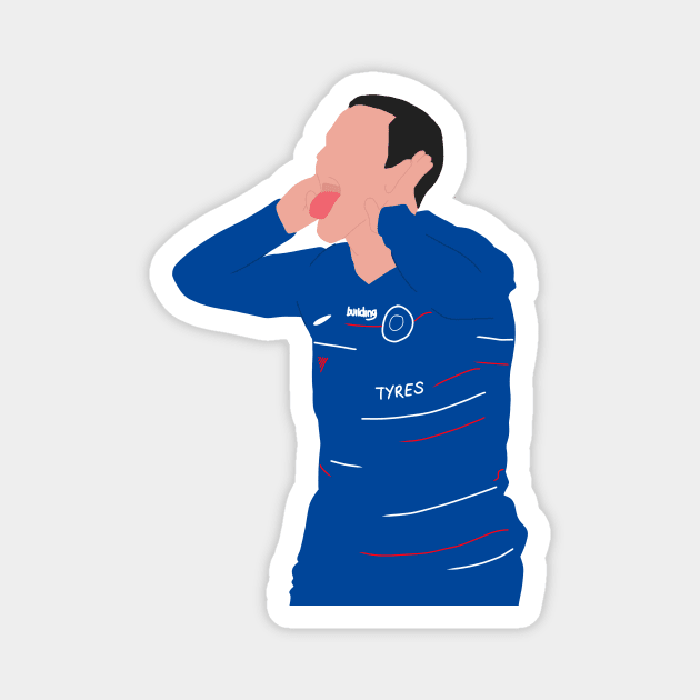 Eden Hazard Goal Celebration Magnet by Lottz_Design 