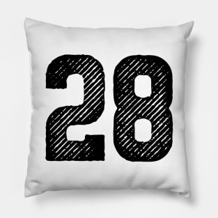 Rough Number 28 Pillow