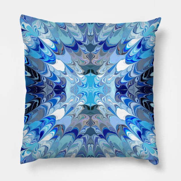 Carl Clarx Design - From Ice to Blue Pillow by Carl Clarx