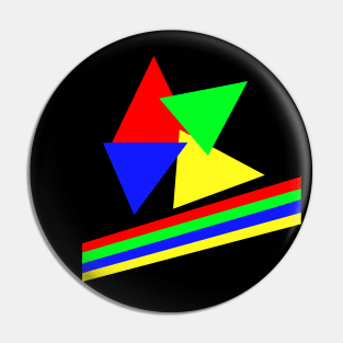 Red Blue Green Yellow Triangles And Lines Pin