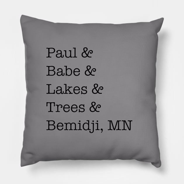 Bemidji Blue Ox Marathon Pillow by Blue Ox Marathon