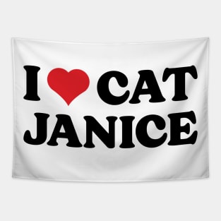 I Heart Cat Janice v2 Tapestry