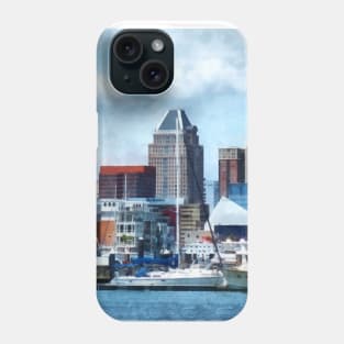 Baltimore MD - Baltimore Skyline and Harbor Phone Case