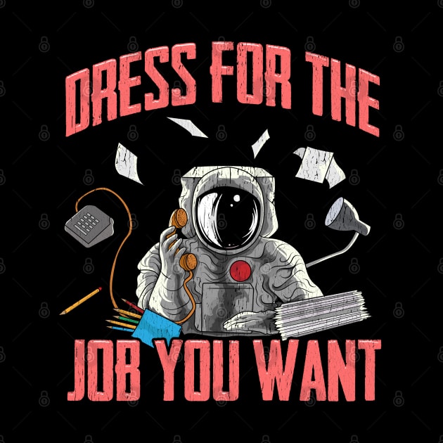 Dress for the Job You Want | Funny Space Gifts | Astronaut by Proficient Tees