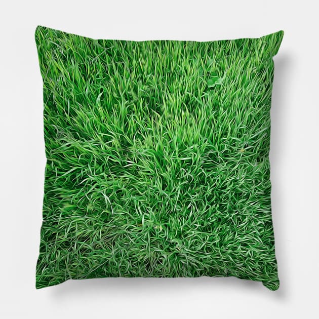 grass lawn Pillow by psychoshadow