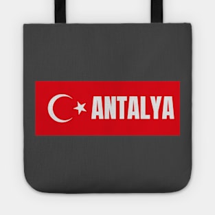Antalya City in Turkish Flag Tote