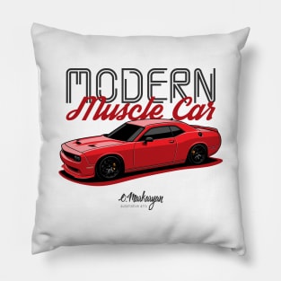 Dodge Challenger red Pillow