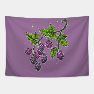 blackberries on twig Tapestry