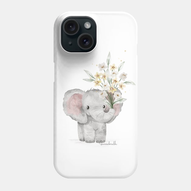 Bouquet Elephant Phone Case by sannadorable