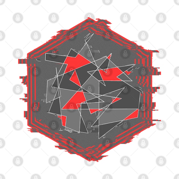 Abstract Hexagon Glitch by Lollik